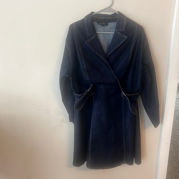 LADIES Eloquii Denim Midi Dress - Picture 1 of 6